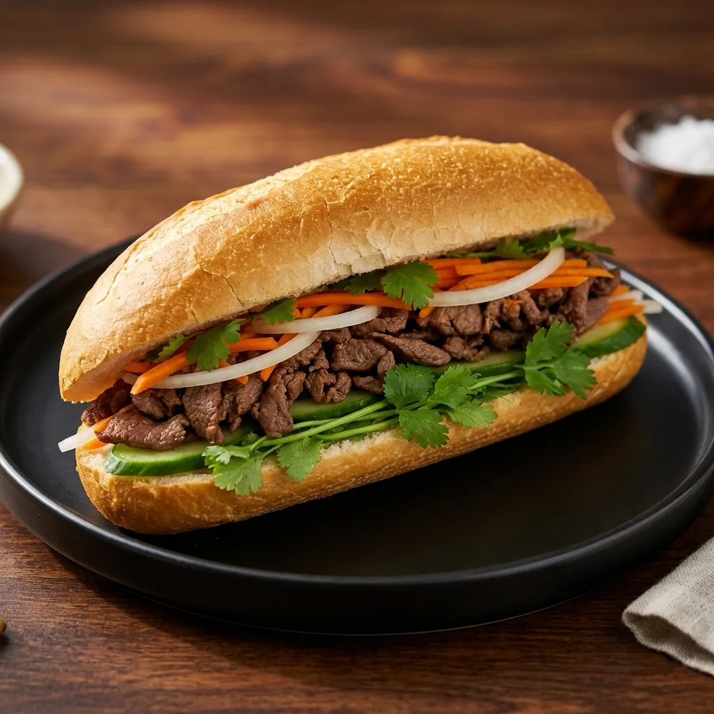Sate Beef Subs - homemade fish sauce sub with sate beef - Vietnamese food delivery to Greenview, Calgary NE